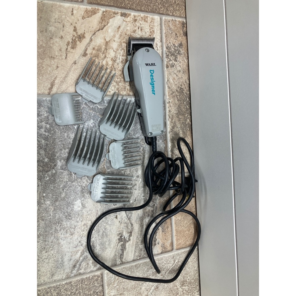 Wahl Designer Professional Corded Hair Clipper Gray with 6 Guards Model 8685